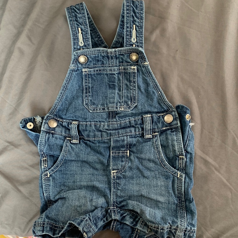 Old navy shorts overalls dark wash unisex